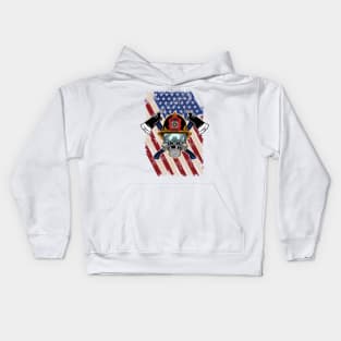 'Fireman Truck American Flag' Awesome Truck Gift Kids Hoodie